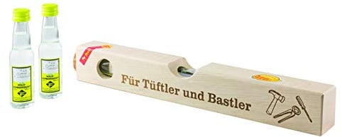 Weisenbach - Wasserwaage (Holz, groß) - für Tüftler - 2 x 20 ml Waldhimbeergeist