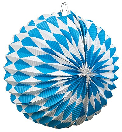 Boland 54215 2 Laternen Bayern 22 cm, Blau/Weiß