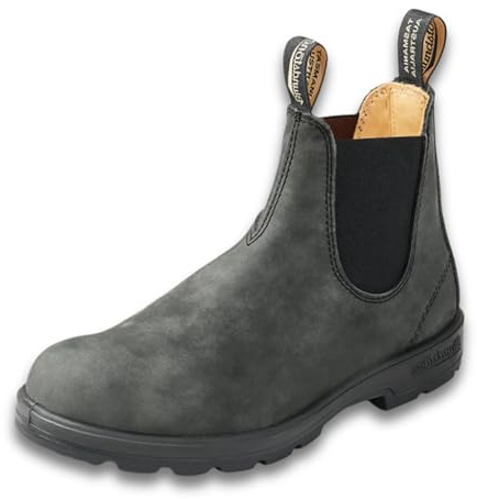Blundstone 587 Unisex Classic Series Chelsea Boot for Men and Women with Shock Absorption and Premium Water Resistant Leather, Rustic Black, 5 US Men / 7 US Women / 4 AU