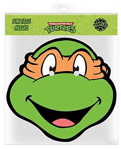 empireposter TMNT Michelangelo Ninja Turtles Papp Maske, aus hochwertigem Glanzkarton mit Augenlöchern, Gummiband - ca. 30x20 cm