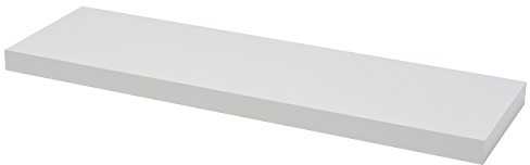 Duraline Wandregal Regal Regalbrett | 3,8 x 80 x 23,5 cm | Weiß Hochglanz