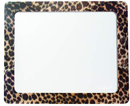 LogiLink ID0164 Mauspad mit Fotoeinschub, Leopard, Abmessung: 230 x 190mm Transparent