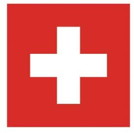 Autocollant Drapeau Switzerland Suisse sticker flag - Taille : 8 cm