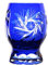 CRISTALICA Wodkaglas Schnapsglas Stamper Likör geschliffen Blau Kristallglas 45 ml