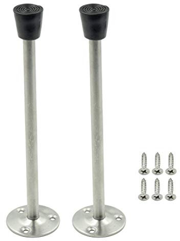 Rannb Long Door Stopper Wall Mount Doorstop with Rubber Tip 200mm/7-7/8 Total Length - Pack of 2