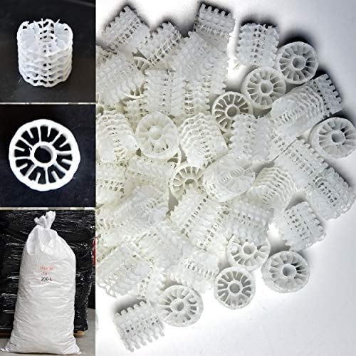 STÖHR HEL-X® Helix H2X36-35/36 mm - Farbe: Weiß - biocarrier Filtermedium für Biokammer Koi Teich Filter Füllkörper Filtermaterial - Menge: 600 Liter