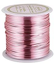 Beadthoven - Filo metallico in rame, 0,8 mm, 8m, color oro rosa, resistente all’ossidazione, pieghevole, fili metallici per la realizzazione di gioielli e per creazioni fai da te
