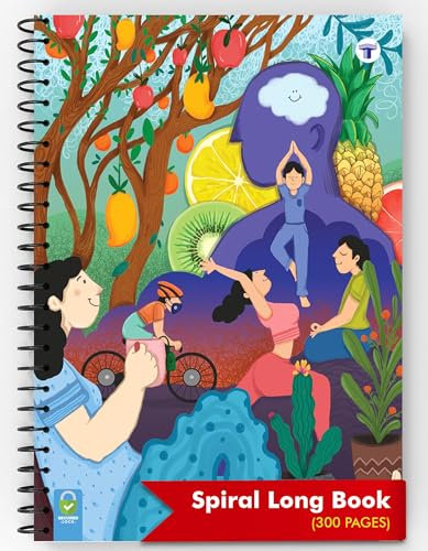 Target Publications Spiral Notebooks | 300 Pages Ruled Paper | A4 Size Paper | Spiral Binding Single Line Book | Useful as...