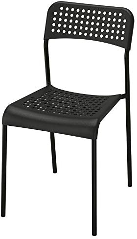 New Branded ADDE Chairs Steel Legs Tested Stackable Kitchen Office Use Chairs (Black)
