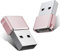 BASESAILOR Adattatore USB C Femmina a USB Maschio 2 Pack,Connettore Cavo Caricatore Tipo C per Apple Watch 9,iPhone 15 14 16 Pro Max,SE,Airpods,iPad 10 Mini 6 Air 4 5,Samsung Galaxy S23 S22 Plus Ultra