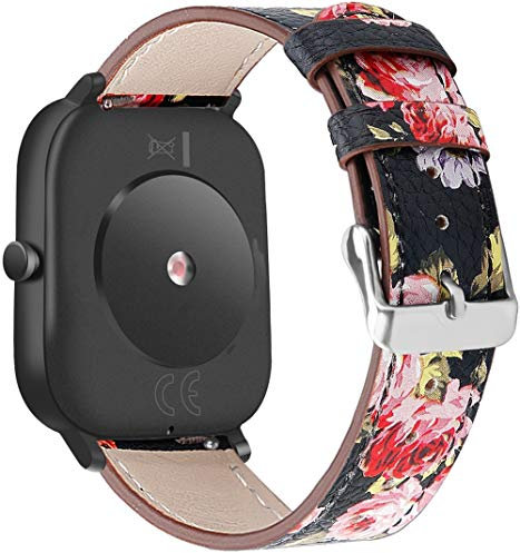 Uhrenarmbänder kompatibel mit Amazfit GTR 42mm / GTS 2 / GTS 3 / Bip 3 / ZEPP E/GTS 4 mini, Gransho Vintage Leder Armband (20mm, Pattern 7)
