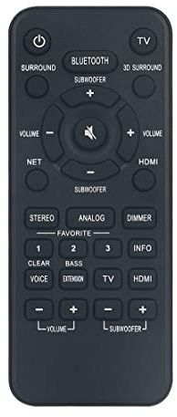 VAH0130 Replaced Remote fit for Yamaha Front Surround System ATS-4080 MusicCast Bar 400 YAS-408 YAS408BL Soundbar 3D Surround Sound
