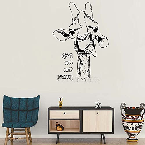 Zdklfm69 Wandtattoos Wandaufkleber Art Giraffe Tier Zoo Flora Baby Kinderzimmer Ungiftige PVC-Abziehbilder Selbstklebende Wandbilder 56x79cm