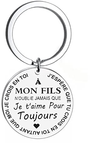 Cadeau Fils Porte Clés Homme Cadeau D'anniversaire Garçon Enfant Je T'aime Mon Fils