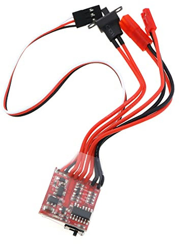 OTOTEC RC Car/Boat ESC 20A Brushed Electronic Speed Controller with Brake ESC Winch Switch Controller for RC Car/Boat Model Vehicle Accessory