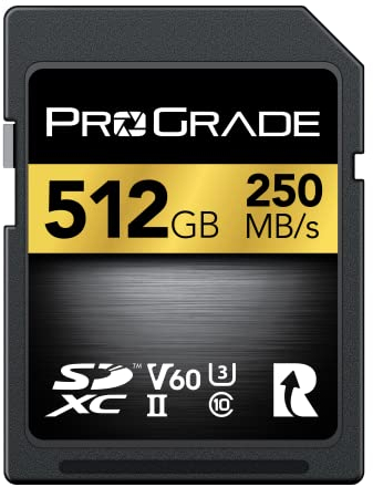 SD UHS-II 512 GB Karte V60 - Schreibgeschwindigkeit bis zu 130MB/s und Lesegeschwindigkeit von 250MB/s | Für professionelle Filmemacher, Fotografen und Kuratoren von Inhalten - von Prograde Digital