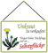 Metall Schild 20x30cm mit Kordel Unkraut zu verkaufen Selbstpflücker Sprüche Blechschild