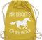 Shirtracer Turnbeutel Rucksack - Taschen - Mir reichts ich geh Reiten I Geschenk Pferde I Pferdemädchen I Pferdeliebhaber - Unisize - Gelb - pferdegeschenk stalltasche pferd pferdespruch gehe beutel