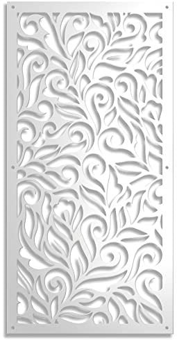 Generic - Cadre ajouré pour décoration modèle DECOR – Panneau en PVC perforé blanc – Pare-soleil couleur blanche – 6 panneaux – Design ajouré en haute définition – 47 x 94 cm pour 1 cm d'épaisseur