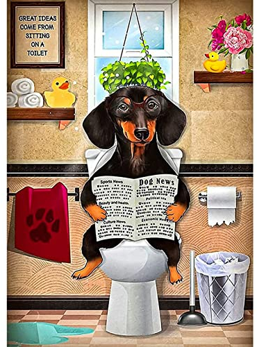 MXJSUA Diamond Painting Erwachsene Tiere, 5D Diamant Painting Bilder Erwachsene Tiere, Diamond Painting Bilder Diamant Malerei Tiere Set (Schwarzer Hund 30x40cm für Wanddekoration