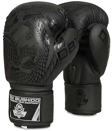 DBX BUSHIDO Sport Boxhandschuhe Sparring Black Dragon 14oz - Boxing Gloves für Kampfsport - Box Handschuhe - Kickbox Handschuhe - Punchinghandschuhe