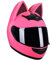 Full Face Motorradhelme mit Katze Ohren Adult Flip up Visiere Motocross Helm Vollvisierhelm Motorrad-Crash Helmet Leichtbau DOT/ECE Certified 8,XL