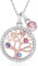 LEKANI Lebensbaum Kette Damen 925 Sterling Silber Halskette Damen Schmuck Geschenk für Frauen Sie Frau Freundin Mama Oma Geburtstags Geschenke Valentinstag Muttertags Weihnachten