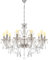 Ridgeyard Lustre à 10 Branches En Cristal K9 Lampe Pendante De Plafond En Cristal Luminaire De Décoration D'intérieur avec Chaîne Réglable, Transparent