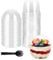 Hniuyun 50 Pack 8 oz Plastic Dessert Cups with Dome Lids and Spoons, Mini Parfait Cups, Clear Dessert Container for Cupcakes, Pudding, Yogurt Fruit, Mousse, and Ice Cream