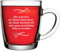 polar-effekt Taza de té de vidrio de borosilicato 340 ml con grabado – Vaso de café con texto personalizado – Resistente y resistente al calor – Vidrio para té, café y espresso