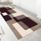 LIKE IT MORE Modern Teppich für Wohnzimmer, Schlafzimmer, Küche und Flur - Waschbarer Rutschfester Teppichläufer - Großer Teppich Läufer Beige Grau Blau Weiß 80x300 (Venus Dunkelbraun)
