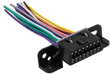 Namvo 16-poliges OBD2-Buchsen-Verl?ngerungskabel mit farbigem Kabel, OBD2-Festkabelbaum-Montage, Armaturenbrett-Anschlusskabel für die Konnektivit?t von Elektrofahrzeugen zur Autodiagnose