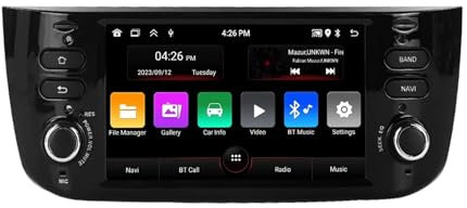 TYIIIIII Android 13 Autoradio per Fiat Linea Punto Evo 2012-2015 7 Pollici Touchscreen Radio Auto con Bluetooth Comandi al Volante Car Play Senza Fili Telecamera Posteriore Navigazione GPS(S4 2G+32G)