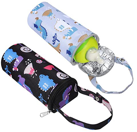 Hohopeti 2stücke Isoliertasche Für Babyflaschen Milchflaschenbeutel Tragbare Aufbewahrungstasche -fütterungsbeutel Für Muttermilchflaschen Babyflaschentasche