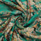 MAYJOYDIY 1m Dunkelgrüner Jacquardstoff 74.5cm Breit Brokatstoff Mit Blumenmuster Glänzender Jacquardstoff Im Vintage Stil Zum Nähen Für DIY Dekorationen Basteln Kleidermachen