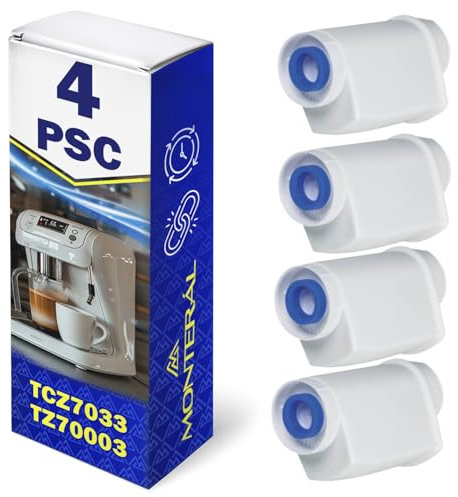 Pack of 4 Cartridges for Siemens Water Filter EG Series for Fully Automatic Coffee Machine with Original Code 467873 468009 575491 17000705 17004340 for Bosch for Siemens TZ70003 for Brita Intenza