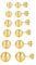 Senteria 6 Paar Gold Ohrstecker für Damen 14 Karat Vergoldet Runde Kugel Ohrstecker Set Hypoallergen Kleine Gold Ohrstecker Winzige Knorpel-Ohrstecker für Damen 3/4/5/6/7/8MM