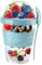 Pro Home Yogurt Pot With Spoon 20oz/600ml Bpa Free Reusable Airtight Dishwasher Safe On The Go Yoghurt Pots With Lids Museli Cereal Cup Containers Overnight Oats Jar Storage (Marble Blue)
