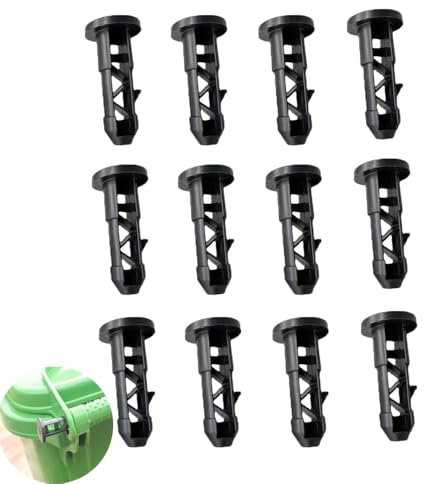 Wheeled Trash Can Lid Latch Pins Rotating Hinge Axle Plug OD 2CM 0.78'' Link Bolts for Outdoor Wheelie Garbage Collector with Wheel Rollout Disposal Bin Commercial Waste Container (12pcs)