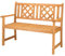 LEADZM Gartenbank,Holzbank,Holz Wetterfest,2-Sitzer,118 cm,Ergonomisch gestaltete Rückenlehne und Armlehnen,Bequem Balkonbank,275 kg Belastbar,für Balkon,Terrasse,Garten,Outdoor