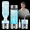 IUHFSIFS Bouteille d'eau à hydrogène 3 en 1 4.0 【0 chlore, 0 ozone et 0 métaux lourds】【Teneur en hydrogène 3000PPB】Bouteille d'eau à hydrogène avec dispositif d'absorption d'hydrogène, 2 brosses