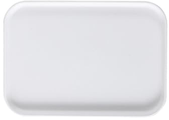 Rectangular Storage Tray 30.5cmx22cmx1.5cm Plastic Organizer Plate Decorative Storage Tray for Home Hotel Restaurant Organizer, White