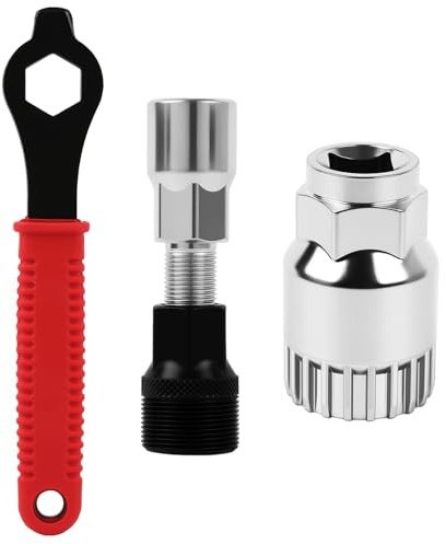 Bicycle Crank Extractor Puller, Bike Chain Removal Tool Kit, Bottom Bracket Remover, Bicycle Flywheel Chain Sprocket Remover, 16mm Bike Crankset Wrench, Flywheel Removal Tool for Mountain Bike