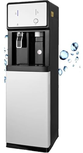 IQOAIJ Freestanding Mains Fed Unit Floor-Loading Standing Water Cooler - Ideal For Home Office Coffee Tea Bar - 3 In 1 Water Cooler Dispenser,001,41.3inx12.2in