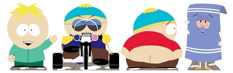 Star Cutouts SC4743 South Park Cartman, Butters & Towelie Shelf Top Triple Pack Cardboard Cutouts (16cm) – Fun Desk, Gaming & Gift Display Set