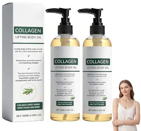 2Pcs Huile Corporelle Liftante Au Collagène,Collagène Oil Pour Femmes | Huile Corporelle Raffermissante Magique,Collagene Huile Corps,Hydratation et Nutrition, Atténue Ridules et Illumine le Teint