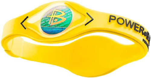 Power Balance Uni Sport Silikonarmband, gelbes armband/schwarze schriftzeichen, L, IWSA09YL00BKLP