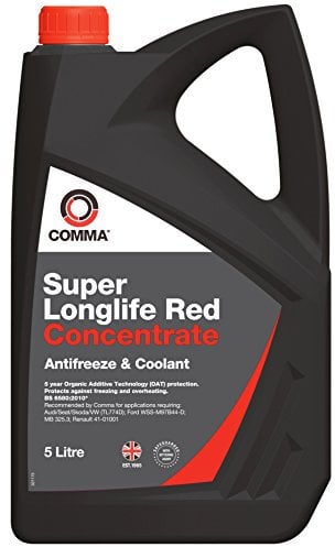 Comma SLA5L Super Red Antifreeze and Coolant Concentrated, 5 Litre