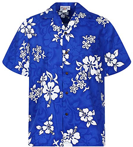Pacific Legend Original Hawaiihemd, Weihnachten, 64-Design, Blau, 4XL