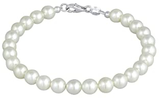 Elli Armband Damen Klassisch mit Muschelkernperlen in 925 Sterling Silber